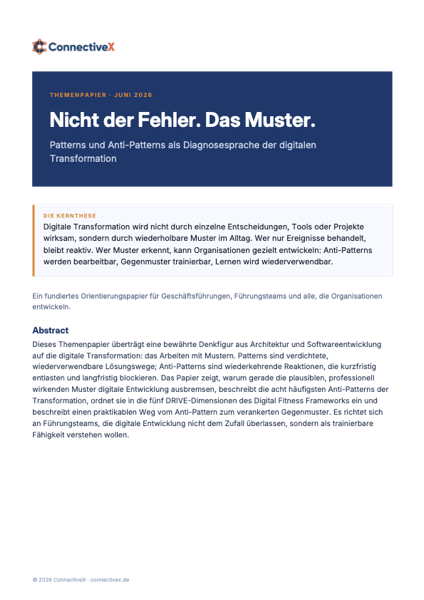 Cover: Nicht der Fehler. Das Muster.
